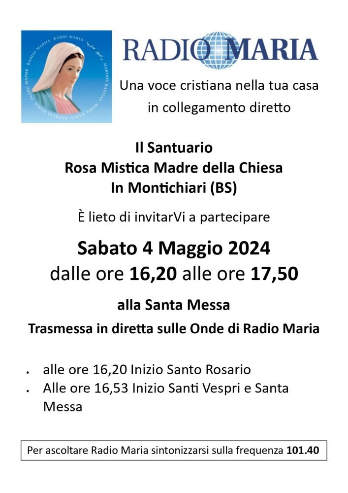 Santa Messa Trasmessa in diretta sulle Onde di Radio Maria